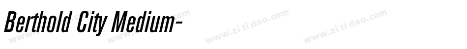 Berthold City Medium字体转换